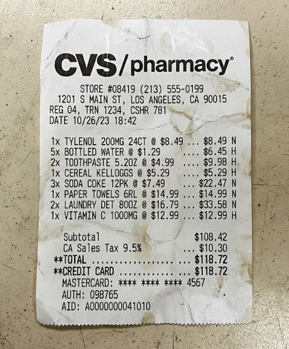 invoice original document